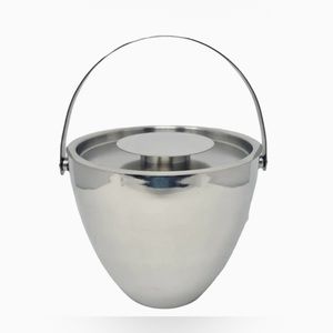THAT’S ENTERTAINMENT || Stainless Steel Vintage Ice Bucket w/ Lid by Gorham